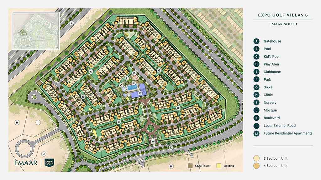 ES Greenview 3 Expo Villa Cluster-Map