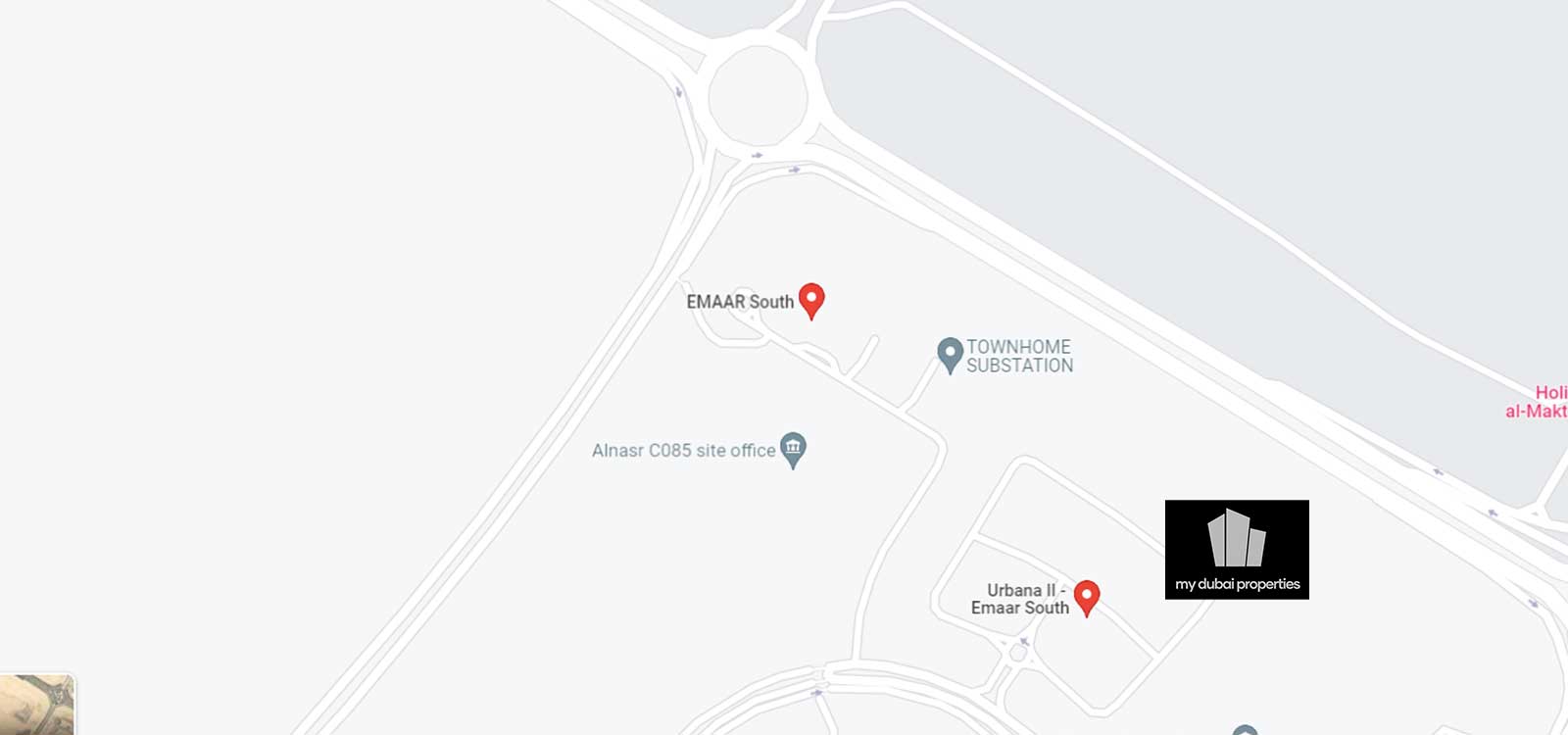 Fairway Villas at Emaar South Location Map