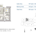 1 Bedroom Floor Plan at Creek Horizon 2