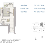 1 Bedroom Floor Plan at Creek Horizon 3