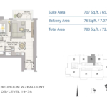 1 Bedroom Floor Plan at Creek Horizon 4