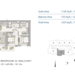 2 Bedroom Floor Plan at Creek Horizon 2