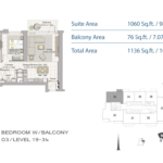 2 Bedroom Floor Plan at Creek Horizon 4