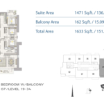 3 Bedroom Floor Plan at Creek Horizon 4
