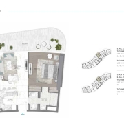 Damac Bay by Cavalli 1 bedroom apartment floor plan 2