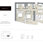 Address Residences Dubai Opera 2 Bedroom apartment floor plan 6