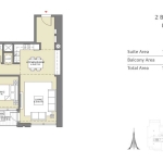 Downtown Views 2 1 bedroom apartment floor plan 3