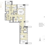 Downtown Views 2 3 bedroom apartment floor plan 3