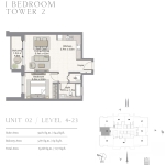 Harbour Views 1 bedroom apartment floor plan 2