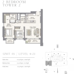 Harbour Views 2 bedroom apartment floor plan 4