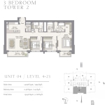 Harbour Views 3 bedroom apartment floor plan 2