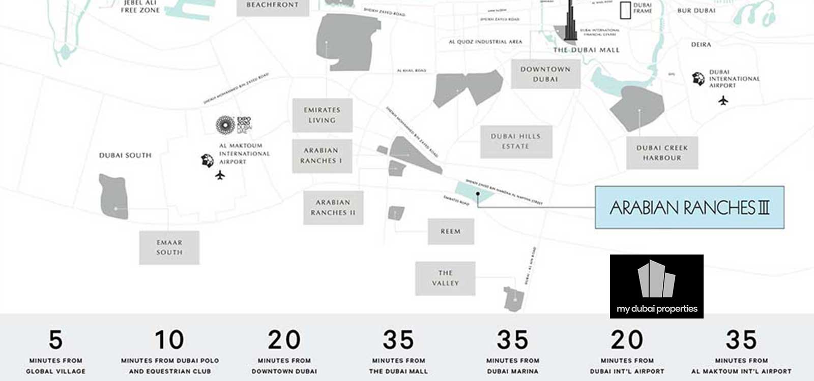 Sun Townhouses at Arabian Ranches 3 Location Map