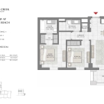 Surf at Creek Beach 2 Bedroom Apartment Floor Plan 2