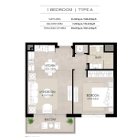 holland gardens dubai floor plans 1 Bedroom
