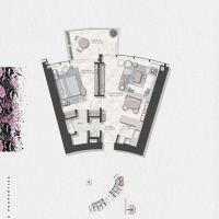 Cavalli Casa Apartments 1 Bedroom Floor Plan 2