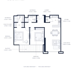 Azizi Central 2 bedroom apartment floor plan