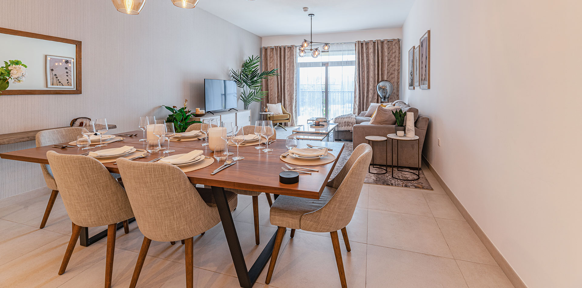 Living Room at Lamtara Apartments