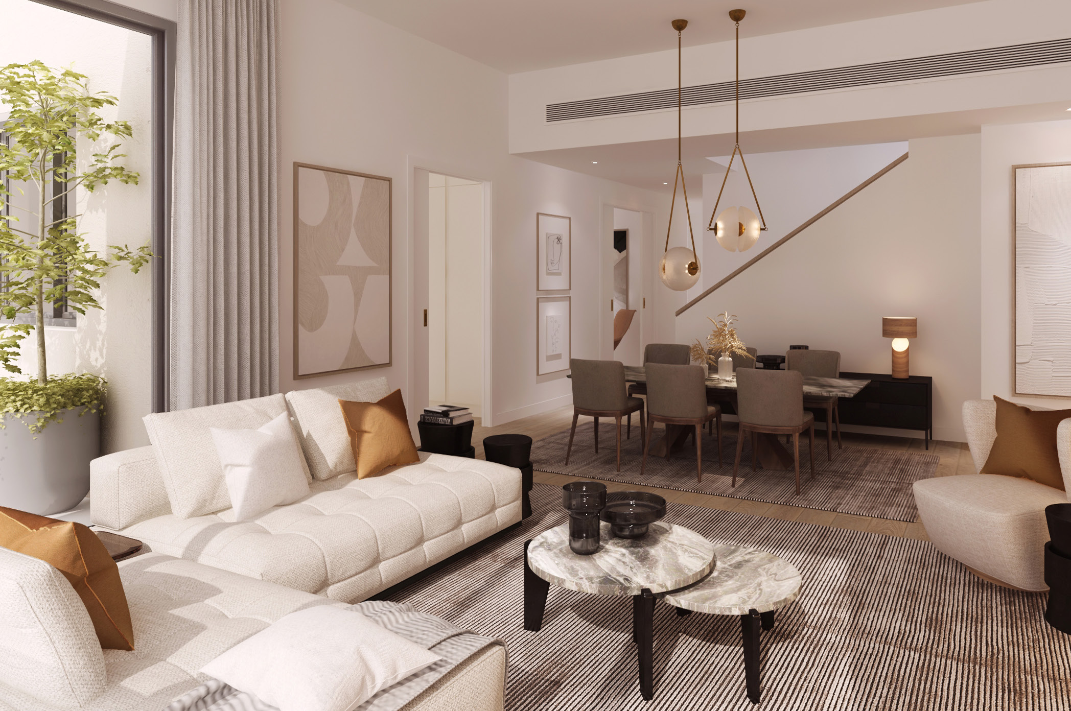 Jebel Ali Village townhouses Living Room