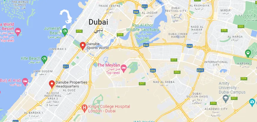 Sportz by Danube Location Map