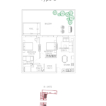 Petalz by Danube 2Bed TypeC Floor Plan