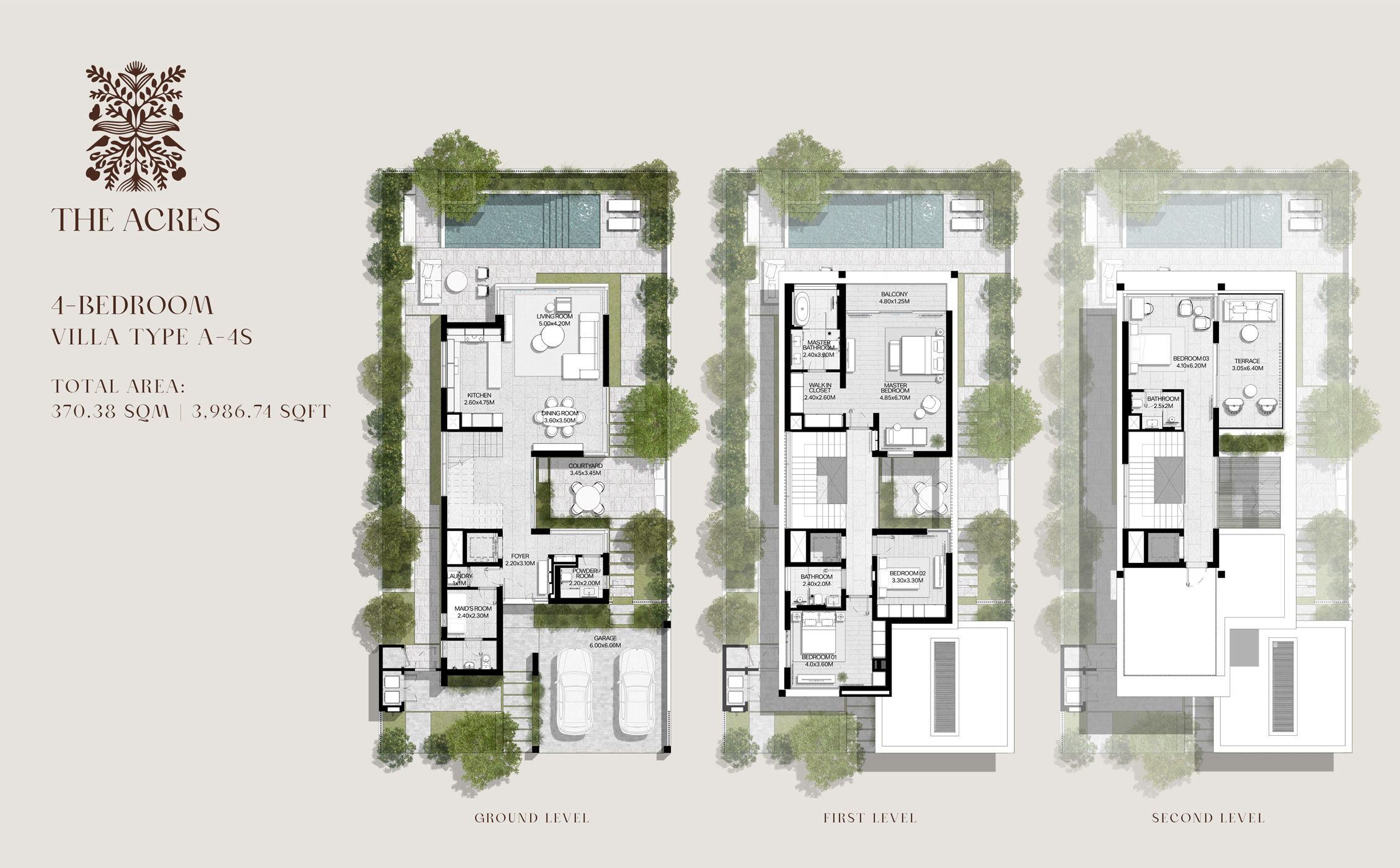 4 Bedrooms + Maid 3986.74