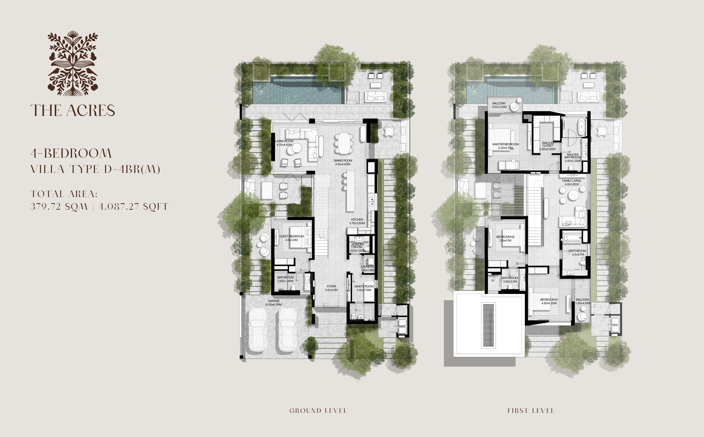 4 Bedrooms + Maid 4087.27 Sq.Ft