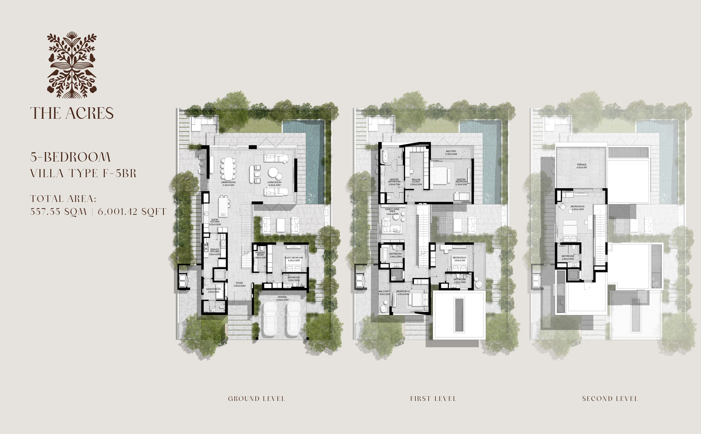 5 Bedrooms + Maid 6001 Sq.Ft