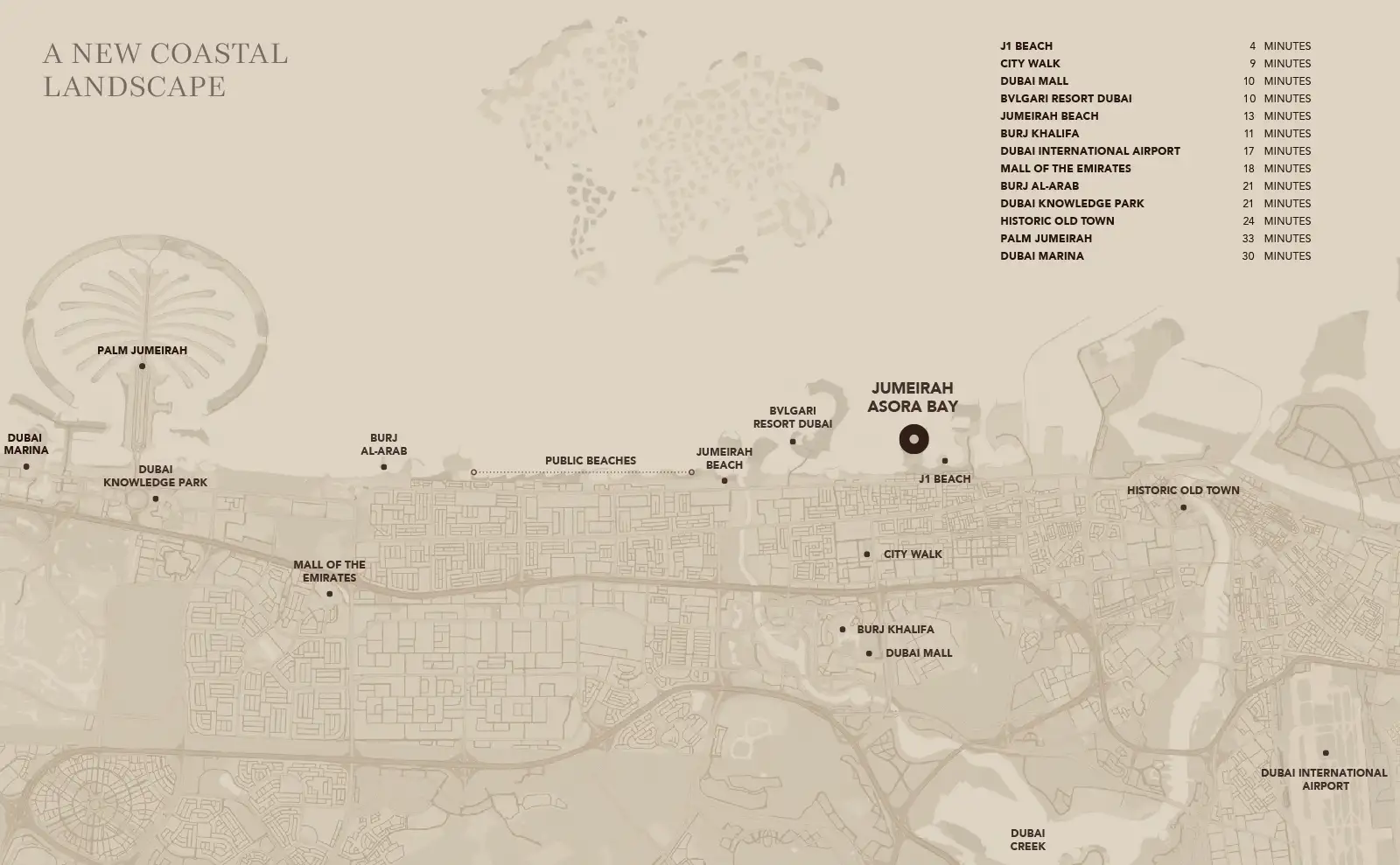 Jumeirah Asora Bay at La Mer Location Map