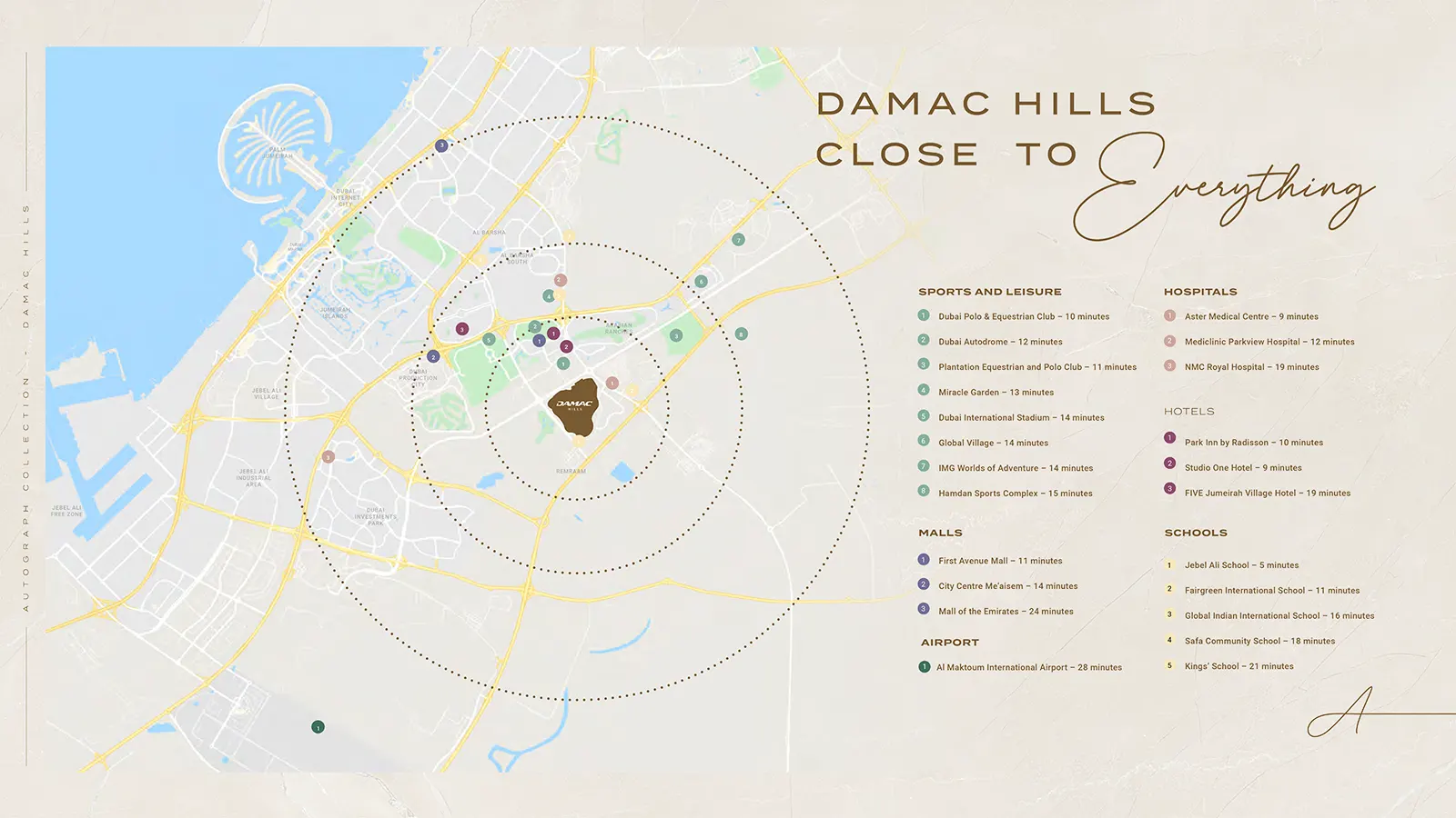 Autograph Collection at Damac Hills Location Map