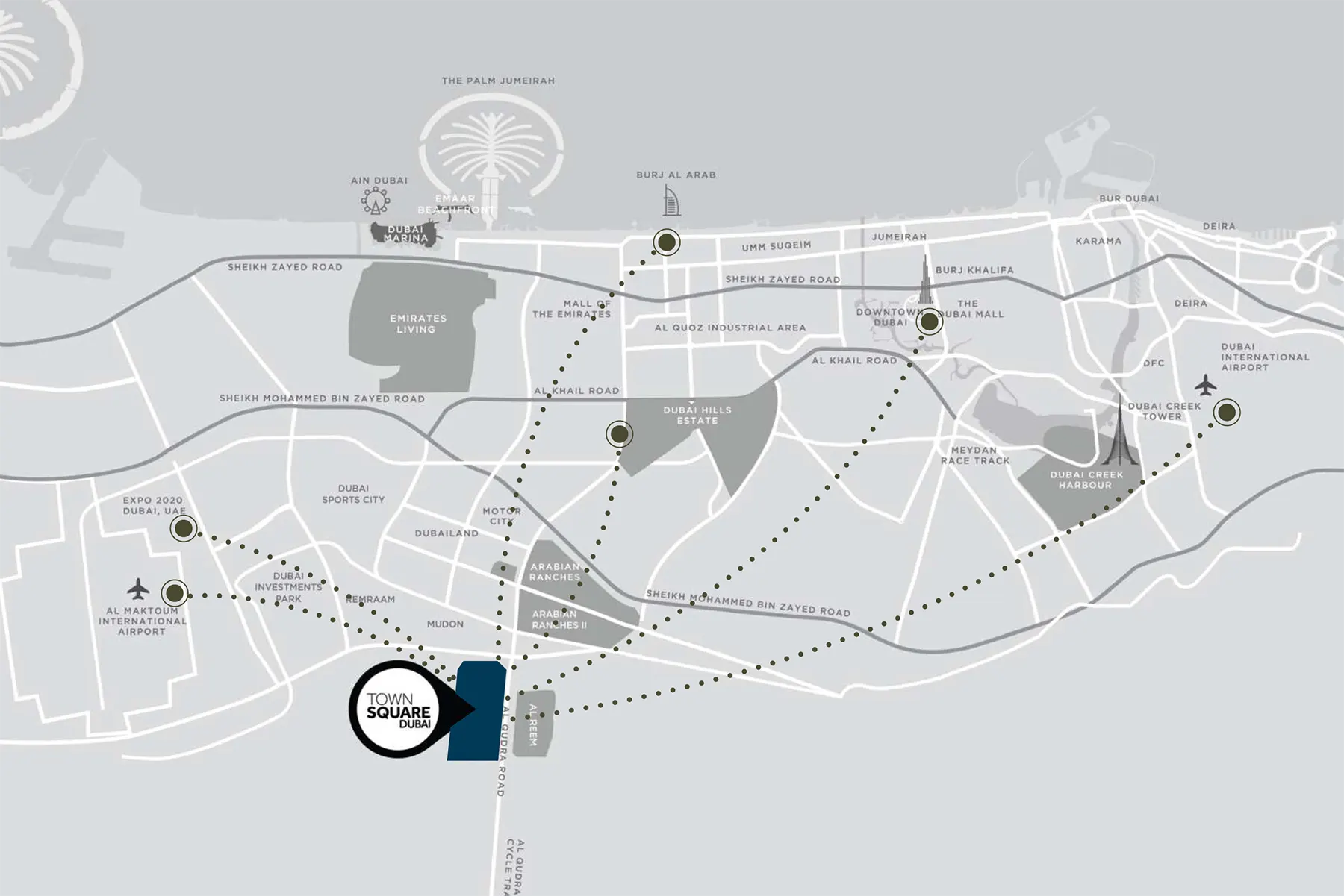 Hillcrest at Town Square Location Map