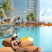 Pool front The Sapphire by DAMAC Properties