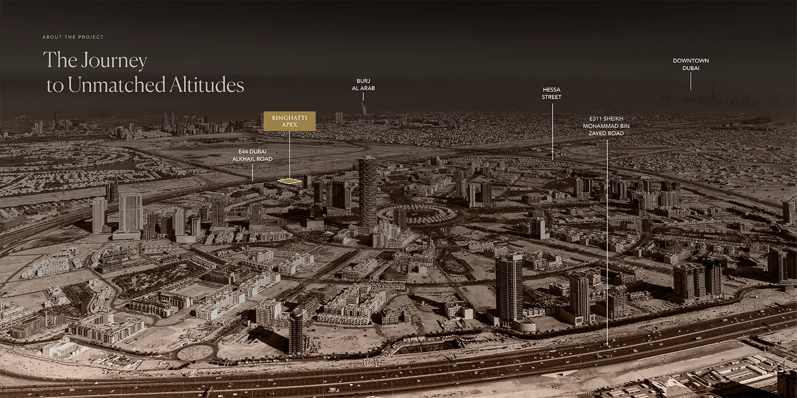Binghatti Apex Location Map