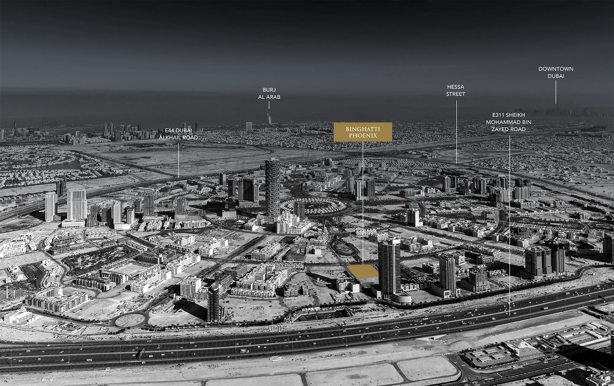 Binghatti Phoenix Location Map