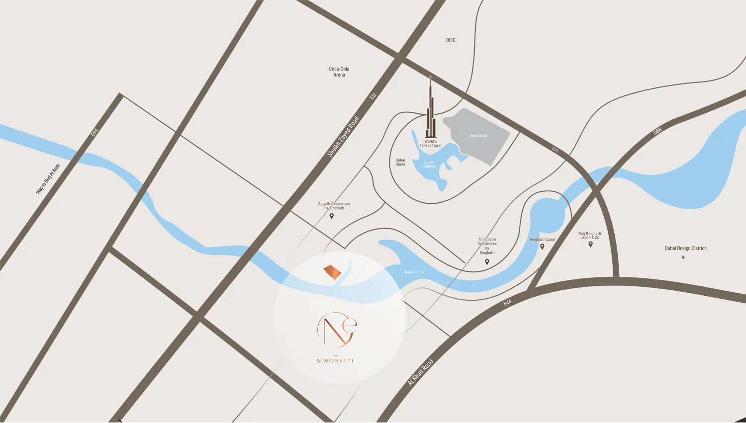One by Binghatti at Business Bay Location