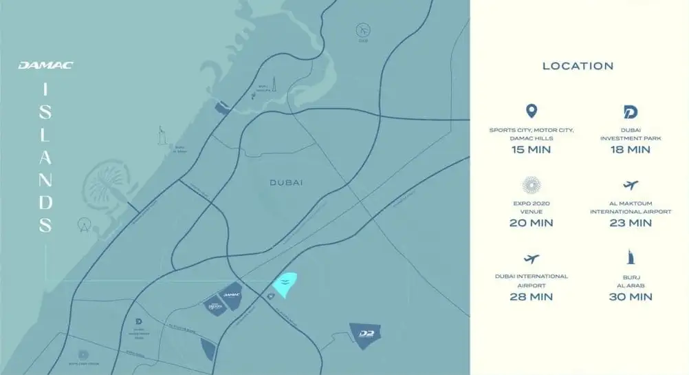 Seychelles at DAMAC Islands Location Map