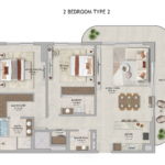 2 Bedroom apartments at Aldar Verdes by Haven 2