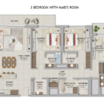 3 Bedroom apartments at Aldar Verdes by Haven