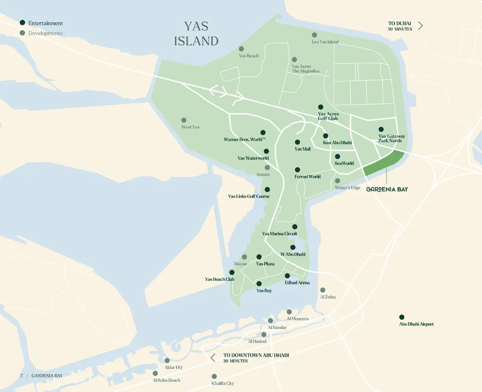 Gardenia Bay by Aldar at Yas Island Location