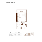 Studio apartment at Binghatti Hillviews
