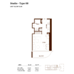 Studio apartment at Binghatti Hillviews 7