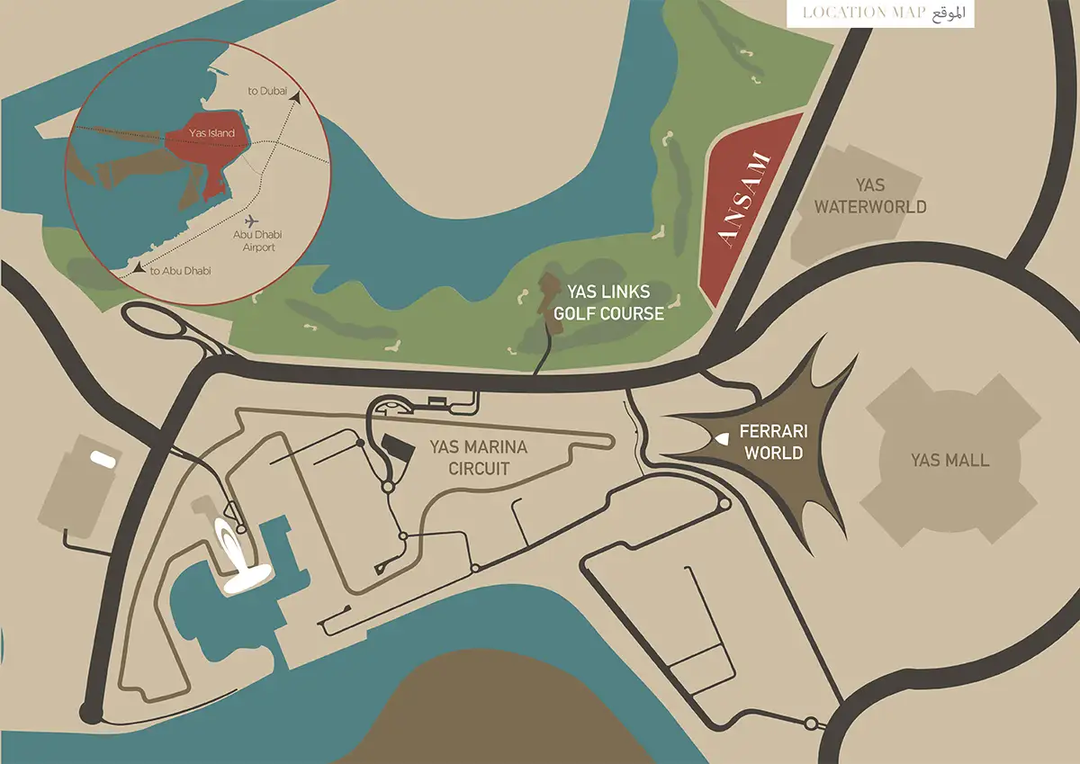Yas Park Gate by Aldar at yas Island Location