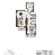 1 Bedroom Apartment in South Garden Building E 15
