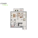 1 Bedroom apartment in Azul Tower Rise by Athlon by Aldar 3