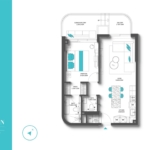 1 Bedroom penthouse REEF 997 Floor Layout