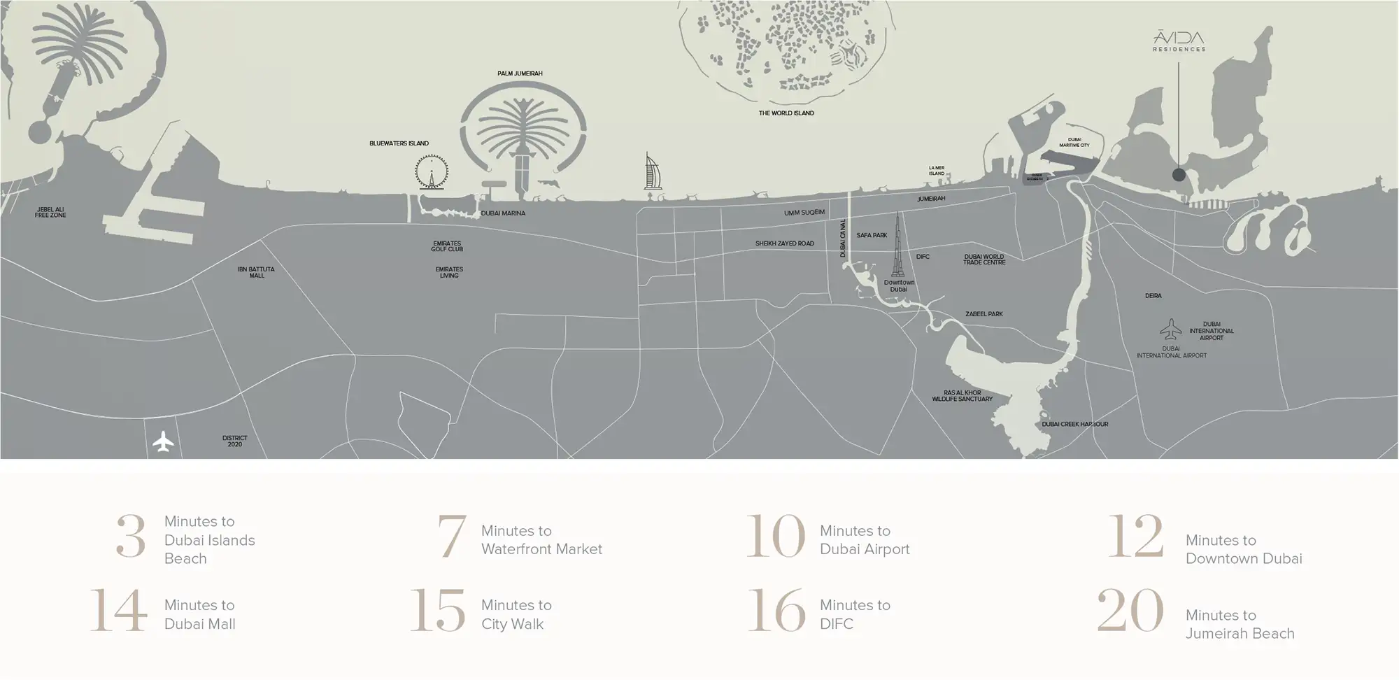 Avida Residences at Dubai Islands Location