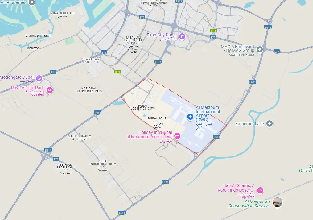 Crown Palace Residences Dubai South Location