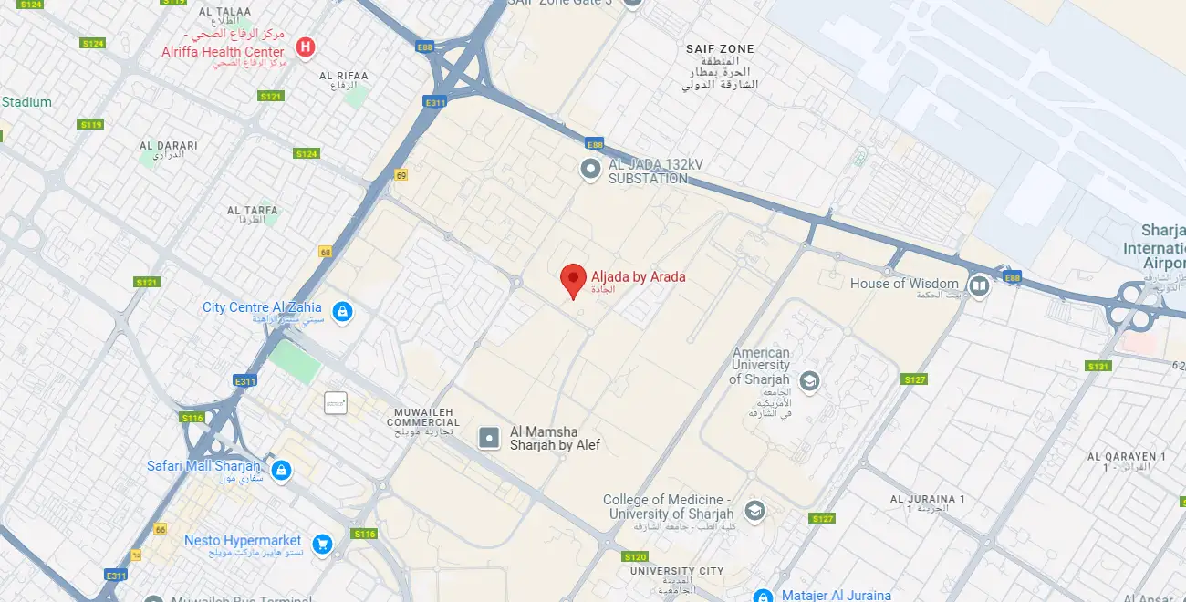 Safa Parkview at Aljada Sharjah Location