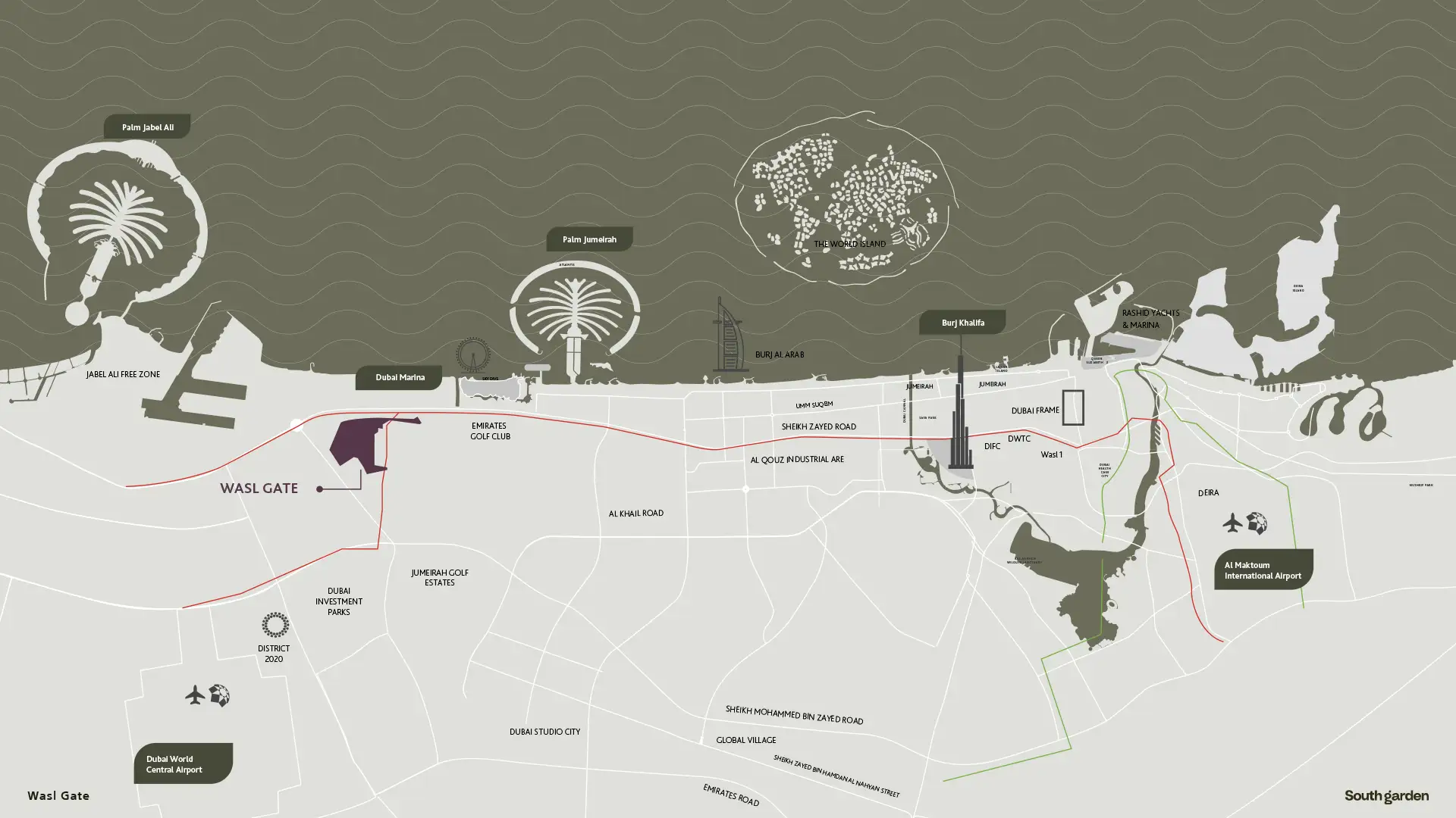 South Garden Building E at Wasal gate Location