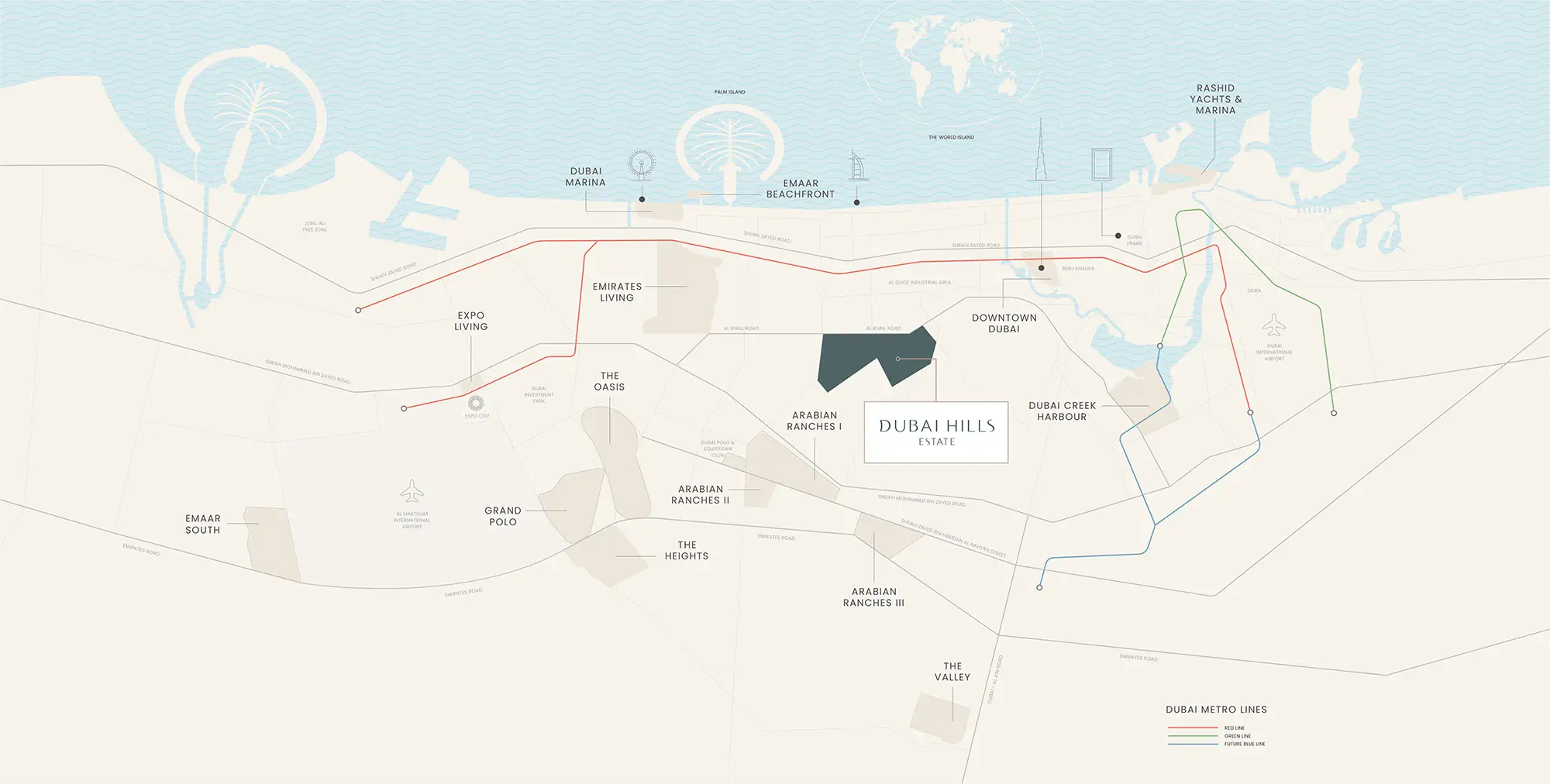 Greencrest at Dubai Hills Estate Location