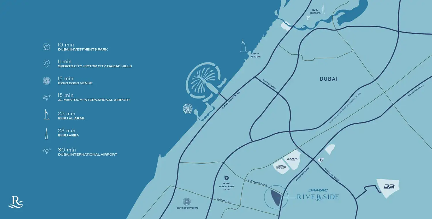 Olive at Damac Riverside Dubai Location